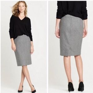 JCrew Factory heather grey wool pencil skirt sz 4